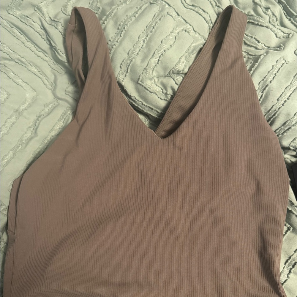 Women's Tan workout top old navy’s workout brand